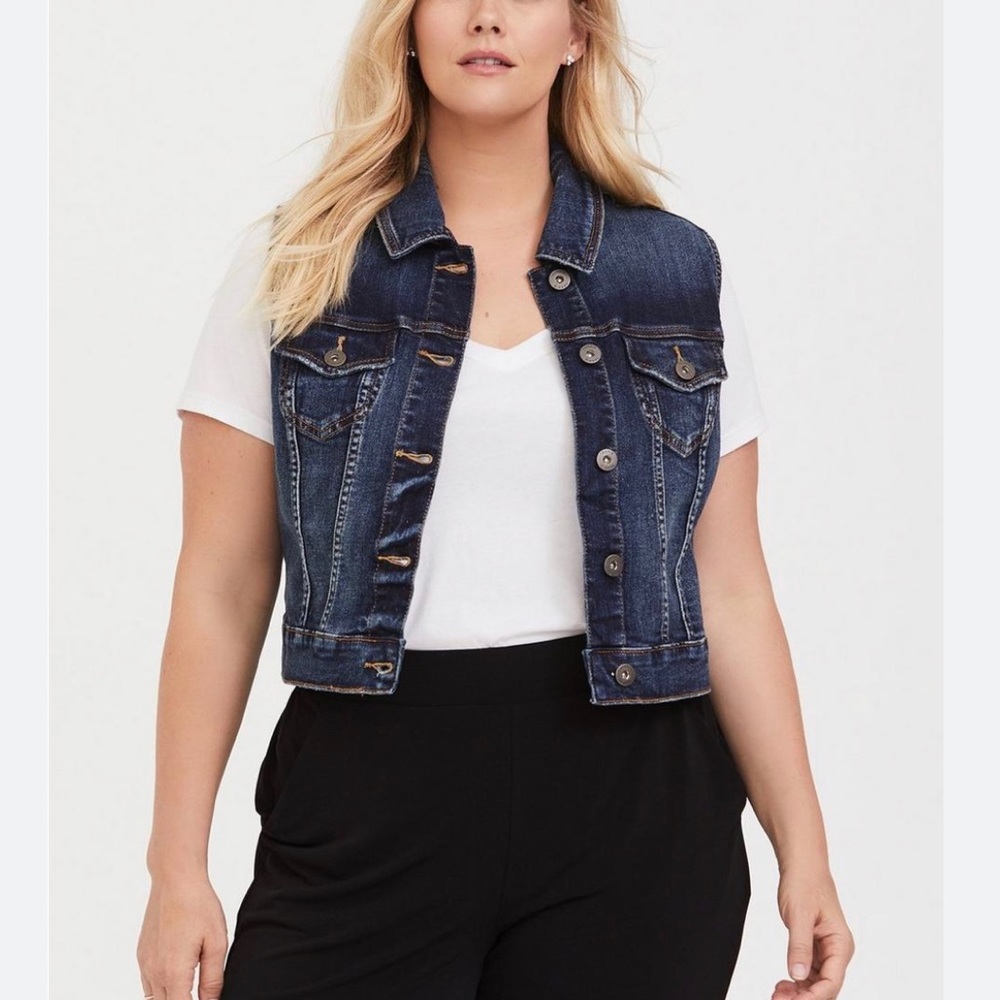 Dark Wash EXPRESS Denim Vest